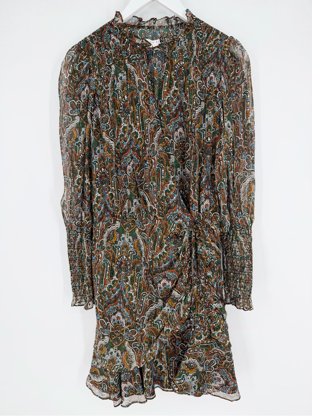 Veronica Beard Armeria Lurex Paisley Mini Dress - Picture 3 of 16